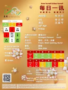 15th Apr Daily Feng Shui & Zodiac