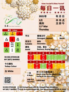 11th Mar Daily Feng Shui & Zodiac