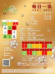 2nd May Daily Feng Shui & Zodiac